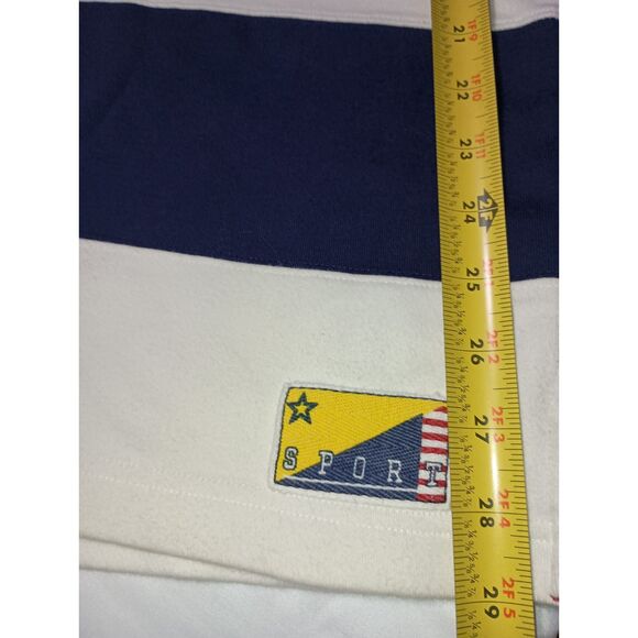 JONES NEW YORK Sport: Multicolor Striped Rugby Hoodie - Men's Size M - Picture 3 of 5